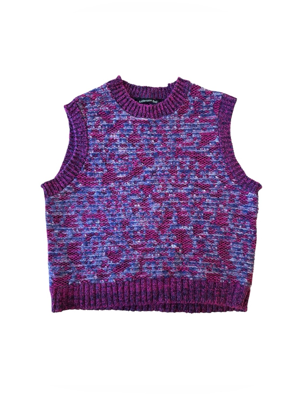 Andersson Bell Wess Wool Blend Knit Vest Violet size XL